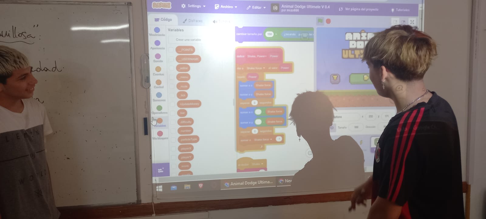 Cuarta clase del taller de programación y videojuegos
